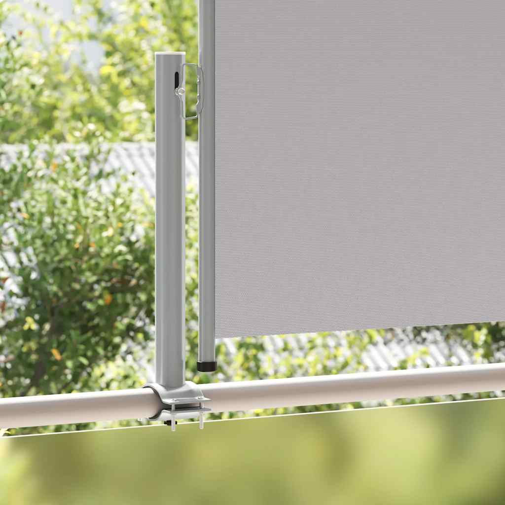 vidaXL Side Awning | Grey | Polyester and iron | 100x300 cm |  Retractable 4