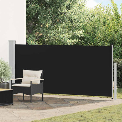vidaXL Retractable Side Awning 140 x 314 cm Black 1