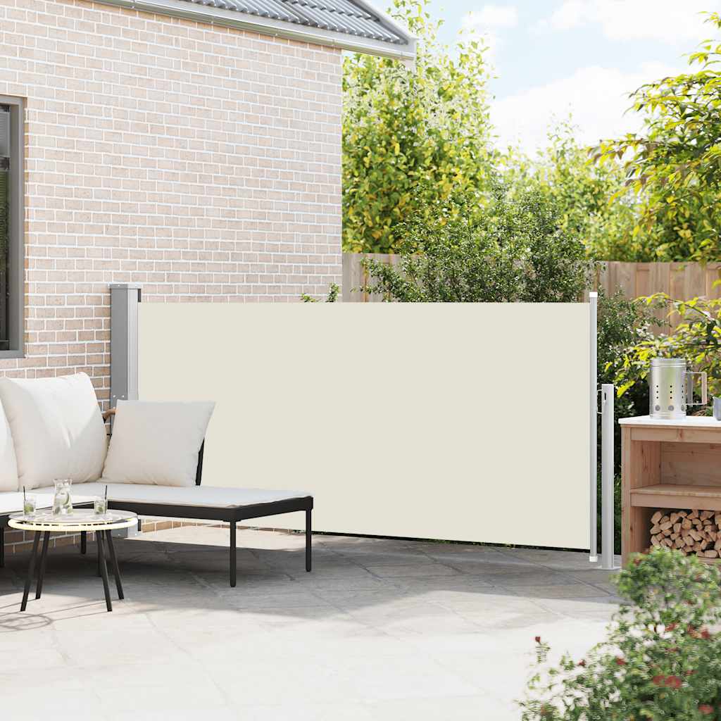 vidaXL Retractable Side Awning 140 x 314 cm Cream 3
