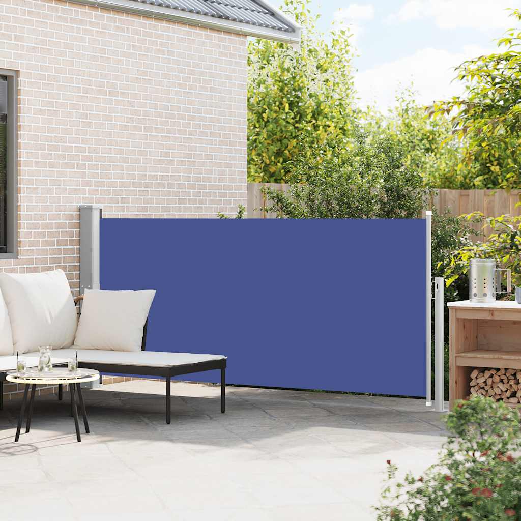 vidaXL Retractable Side Awning 140 x 300 cm Blue 3