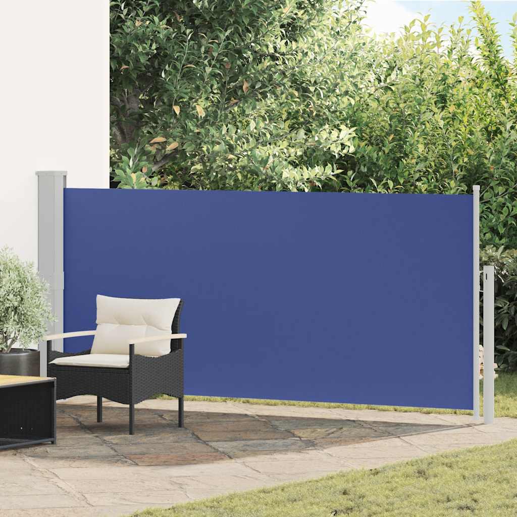 vidaXL Retractable Side Awning 140 x 300 cm Blue 1