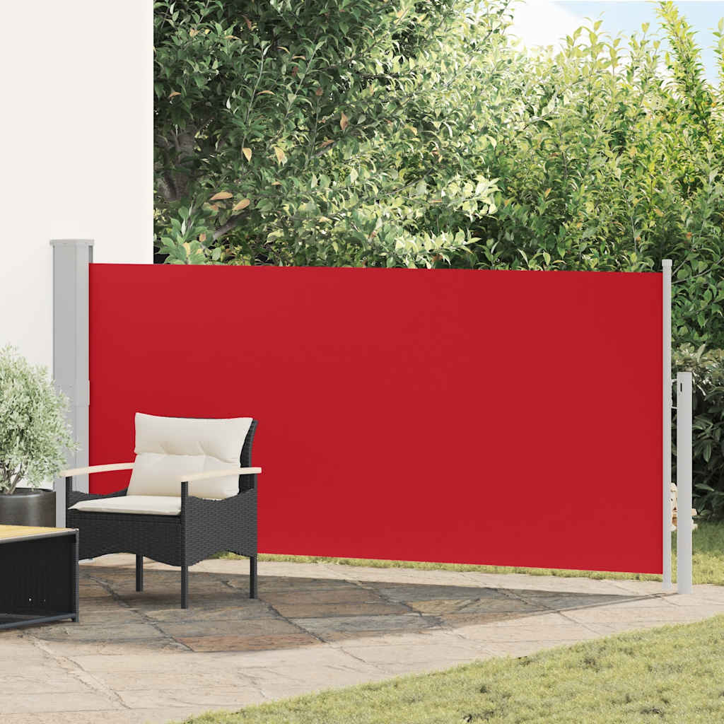 vidaXL Side Awning | Red | Steel frame | 140 x 300 cm |  Retractable 1