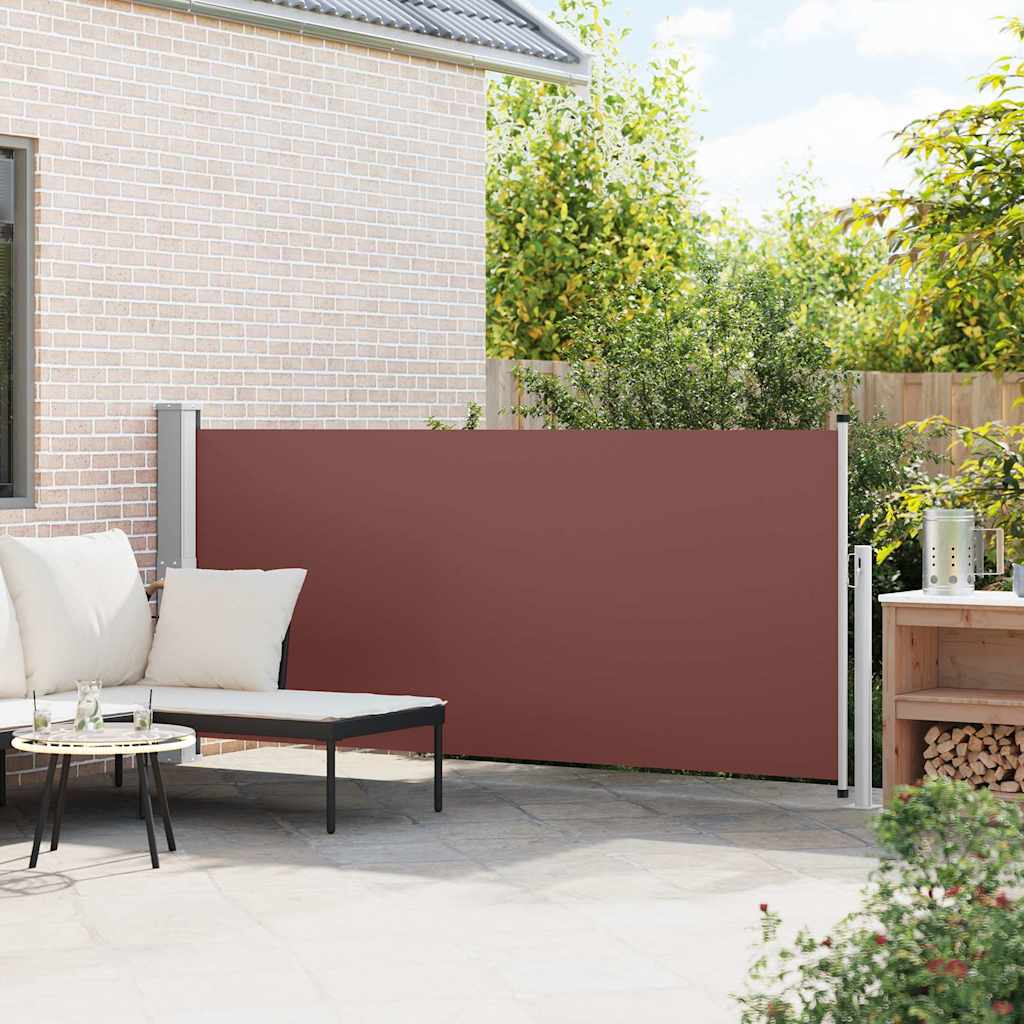 vidaXL Retractable Side Awning 140 x 300 cm Brown 3