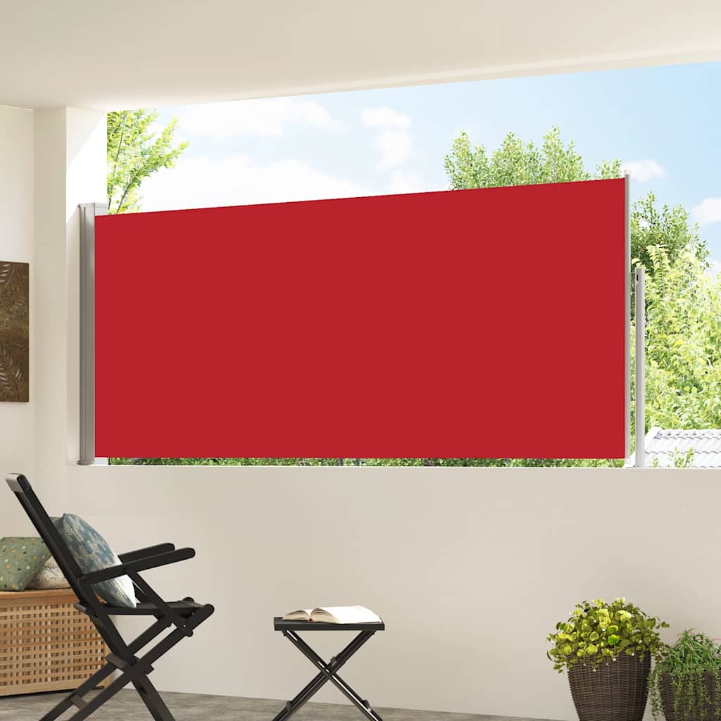 vidaXL Retractable Side Awning 117x314 cm Red 3