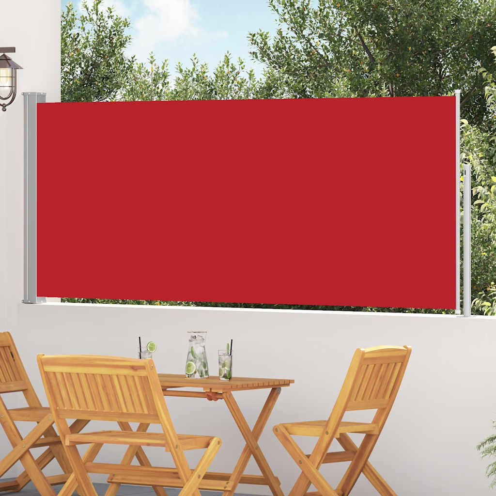 vidaXL Retractable Side Awning 117x314 cm Red 1