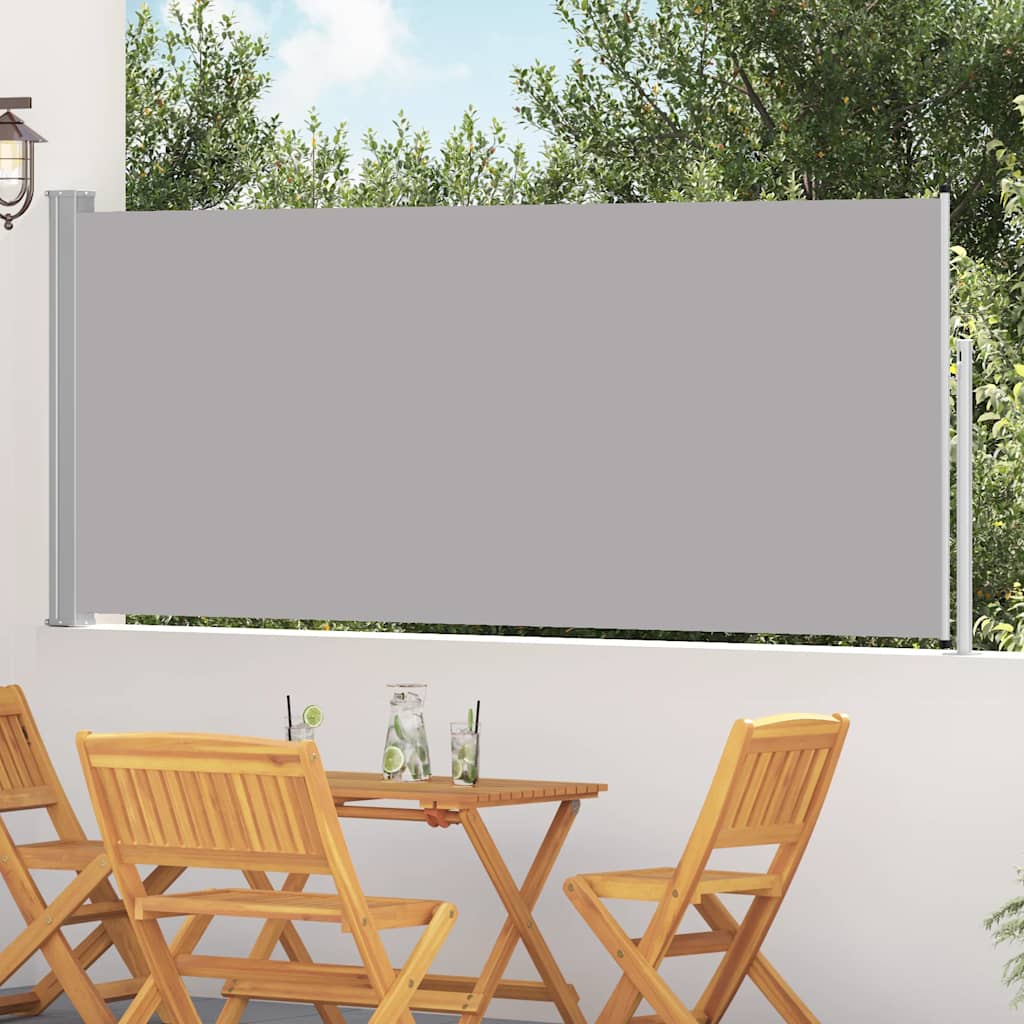 vidaXL Retractable Side Awning 117x314 cm Grey 1