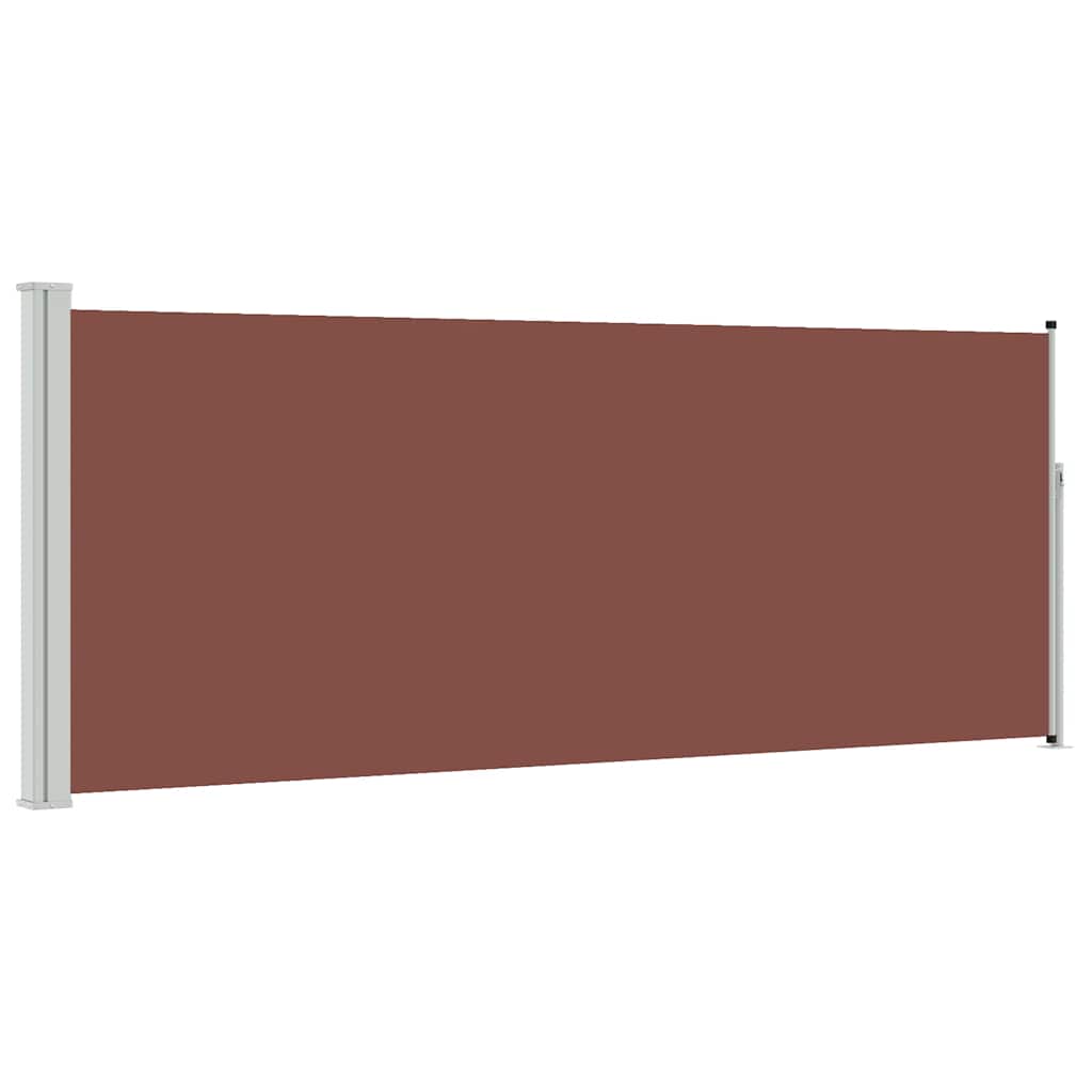vidaXL Retractable Side Awning 117x314 cm Brown 2