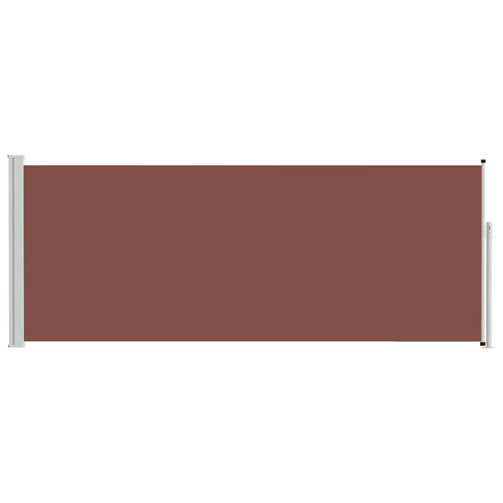 vidaXL Retractable Side Awning 117x314 cm Brown 4