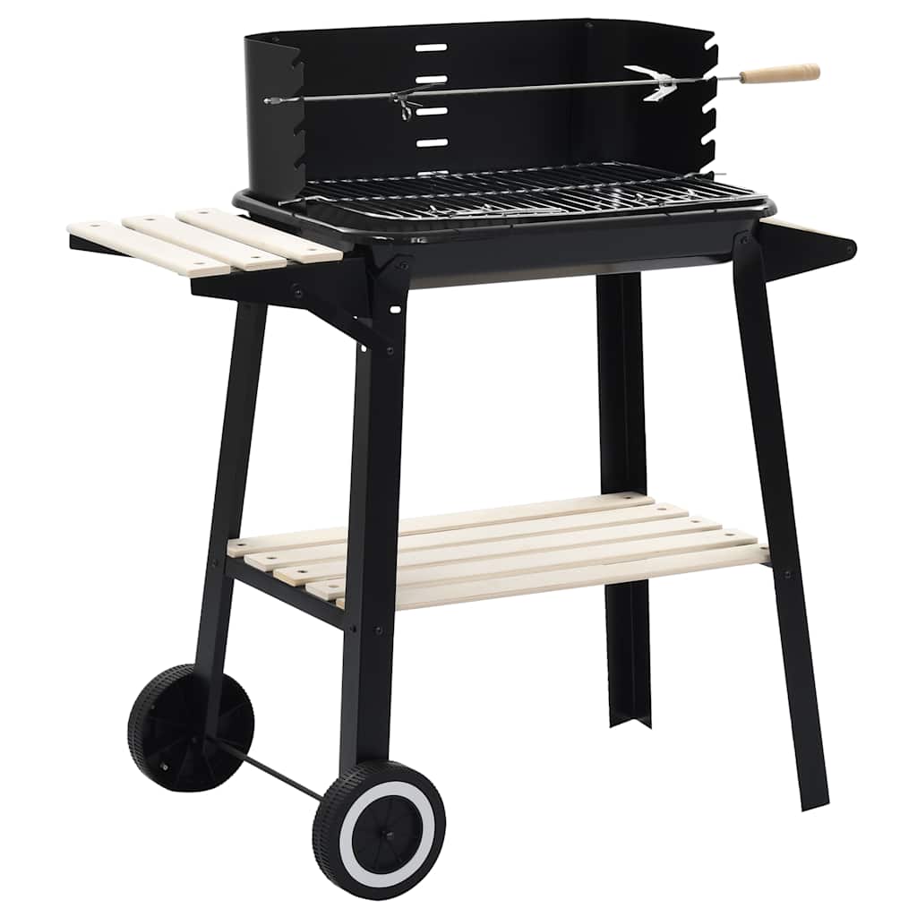 vidaXL Charcoal BBQ Stand with Wheels 1