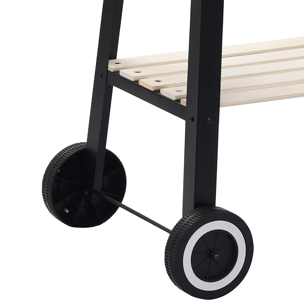 vidaXL Charcoal BBQ Stand with Wheels 4