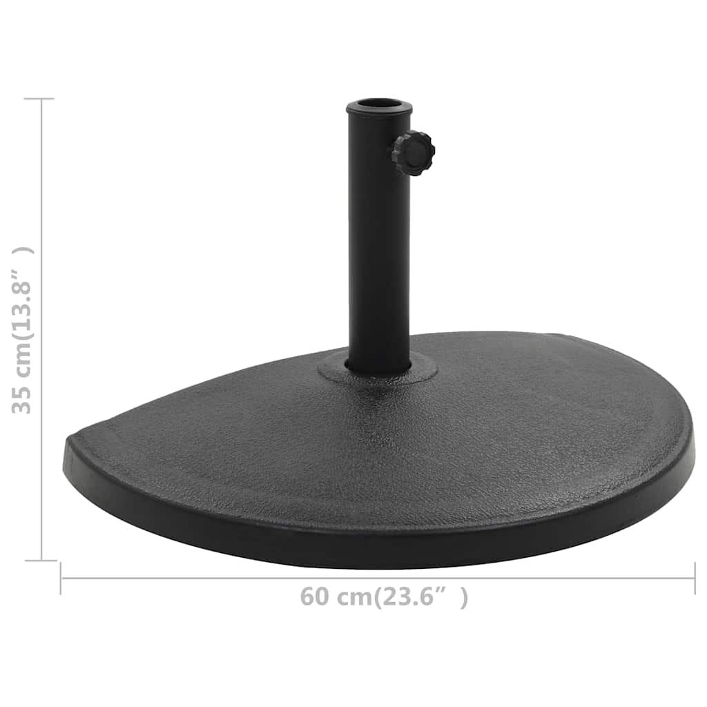 vidaXL Parasol Base | Black | Polyresin | Standard | Heavy Weight Support 6