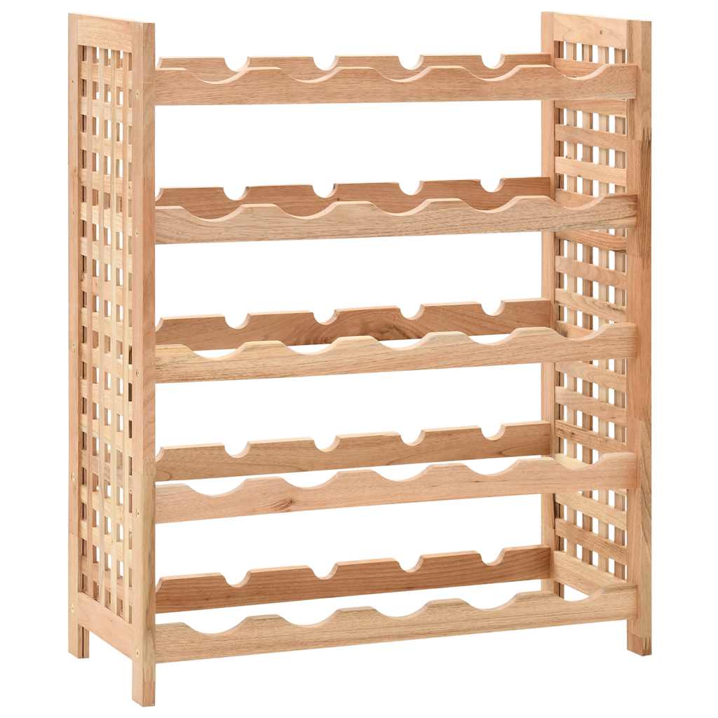vidaXL Wine Rack for 25 Bottles Solid Walnut Wood 63x25x73 cm 1