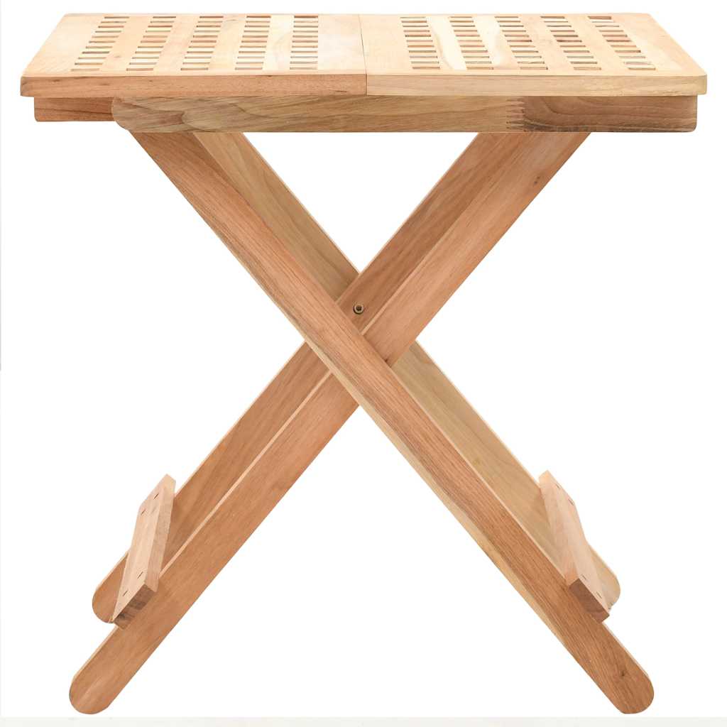 vidaXL Side Table | Brown | Solid walnut wood | Compact | Collapsible 3