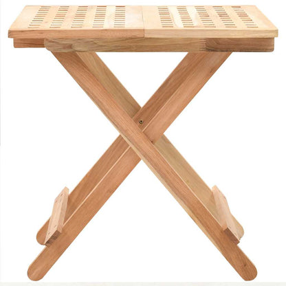 vidaXL Side Table | Brown | Solid walnut wood | Compact | Collapsible 3