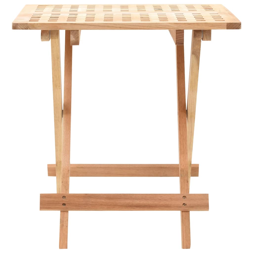 vidaXL Side Table | Brown | Solid walnut wood | Compact | Collapsible 4