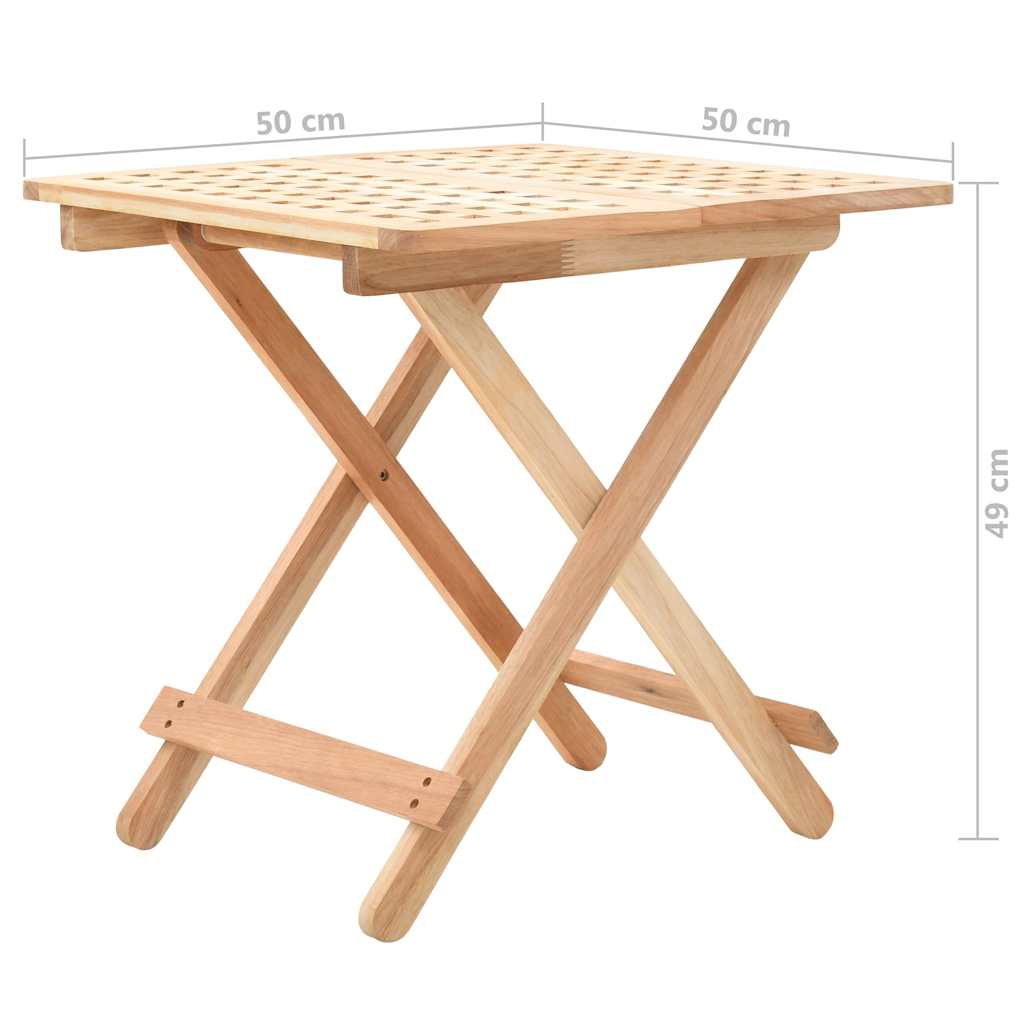 vidaXL Side Table | Brown | Solid walnut wood | Compact | Collapsible 6