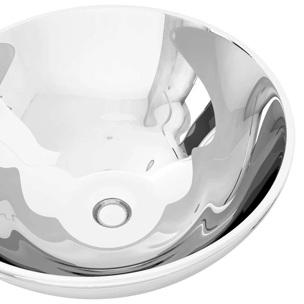 143483 vidaXL Wash Basin 32,5x14 cm Ceramic Silver 5