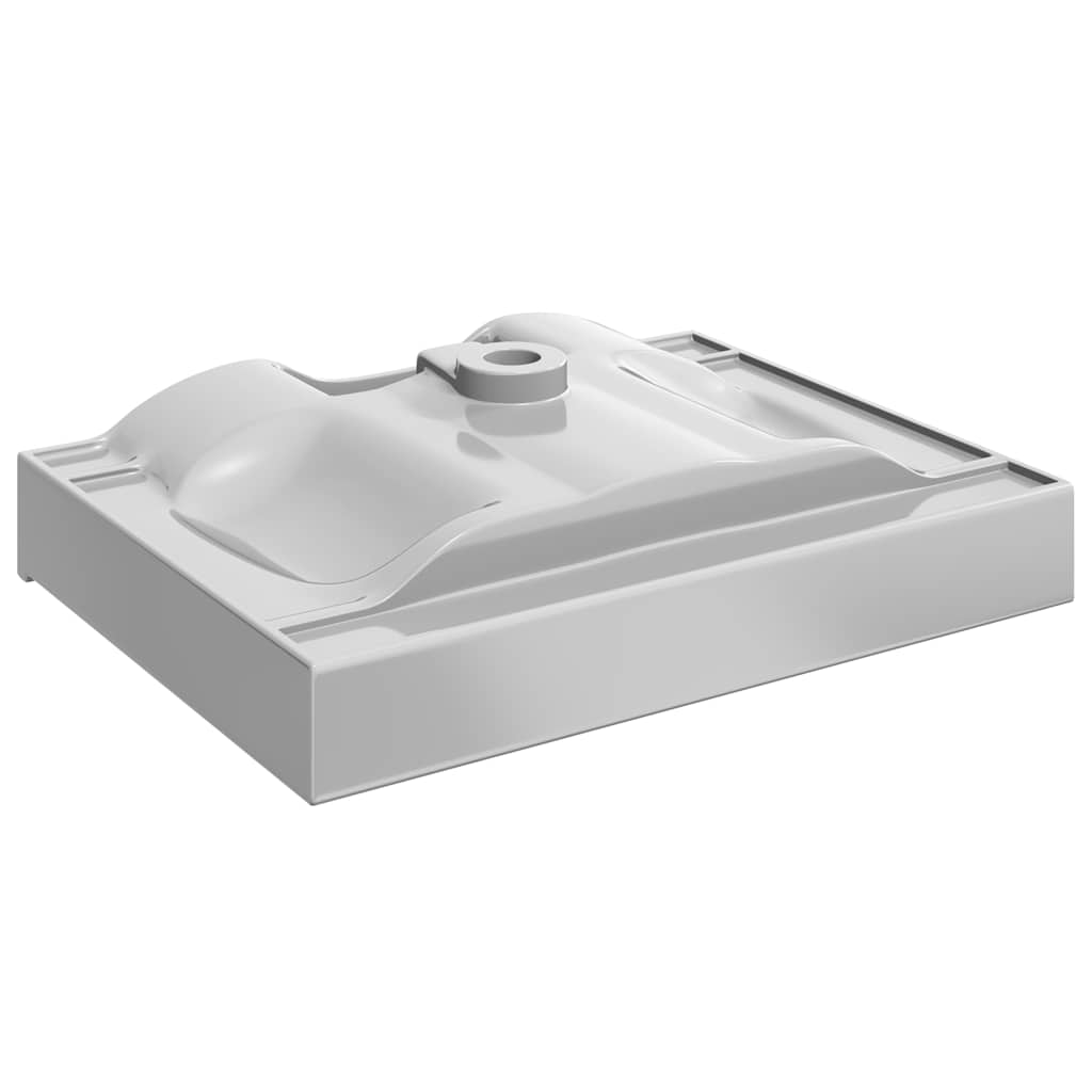 vidaXL Wash Basin with Overflow 60x46x16 cm Ceramic Silver 4