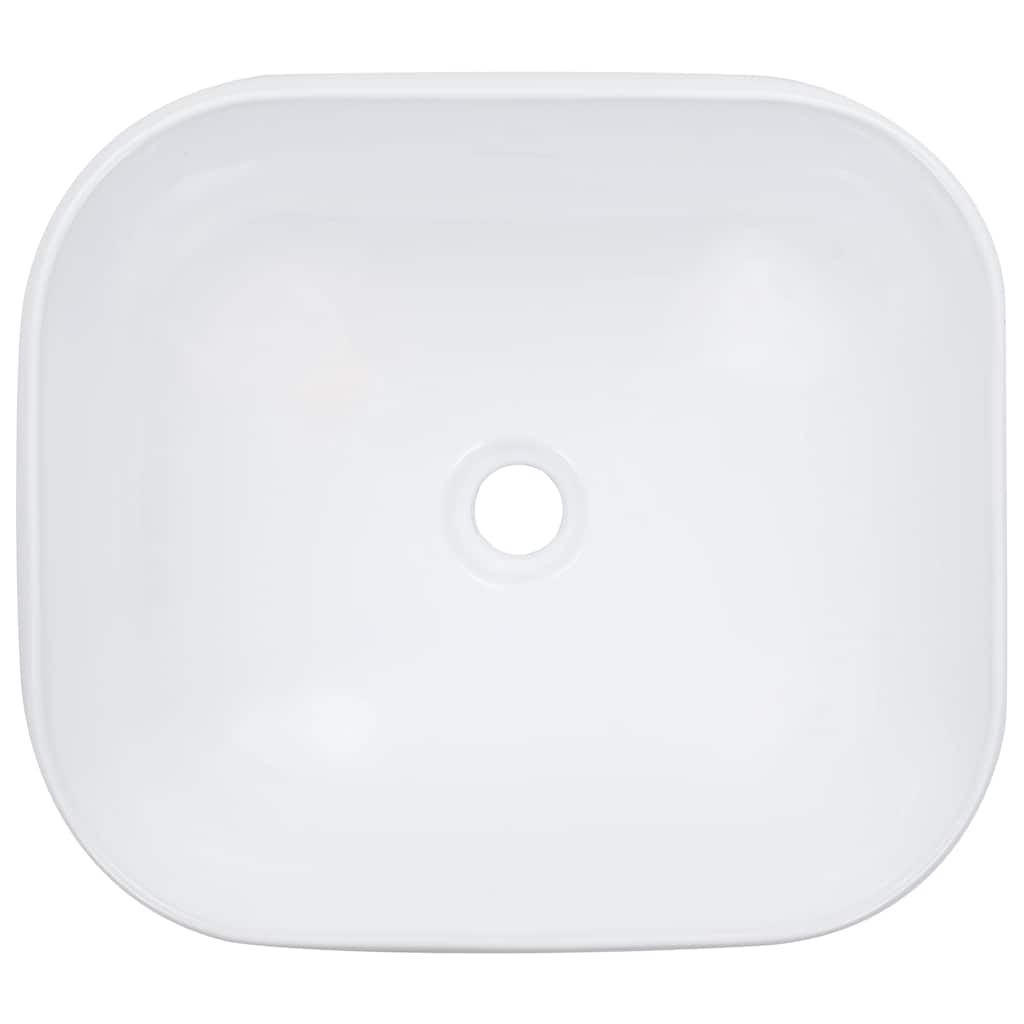 vidaXL Wash Basin 44.5x39.5x14.5 cm Ceramic White 3