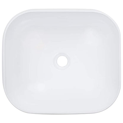 vidaXL Wash Basin 44.5x39.5x14.5 cm Ceramic White 3