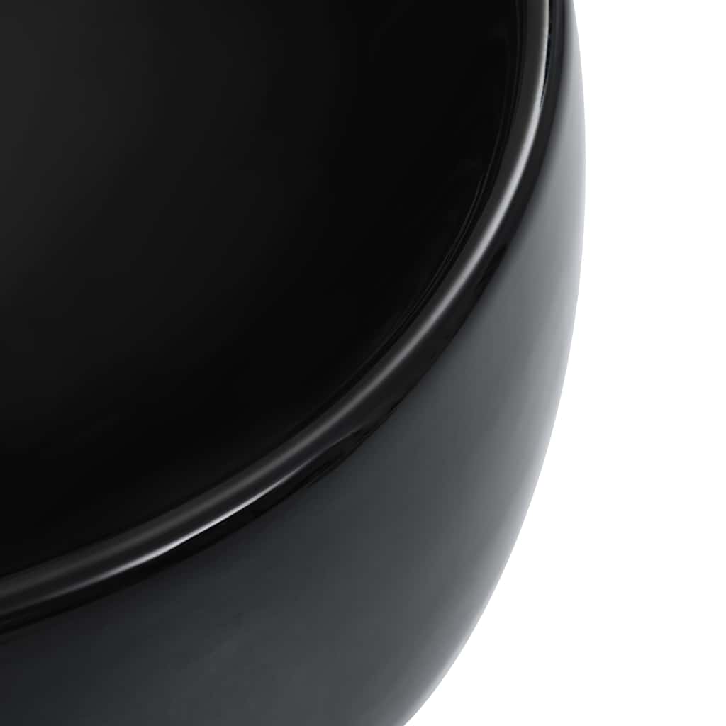 vidaXL Wash Basin 44.5x39.5x14.5 cm Ceramic Black 5