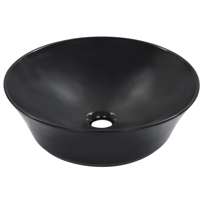vidaXL Wash Basin 41x12.5 cm Ceramic Black 1
