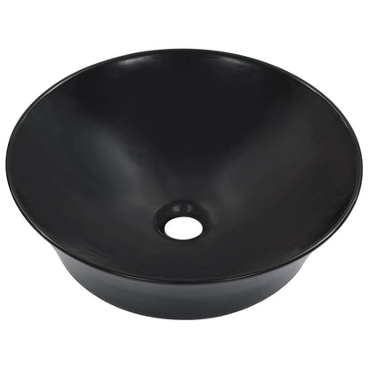vidaXL Wash Basin 41x12.5 cm Ceramic Black 2