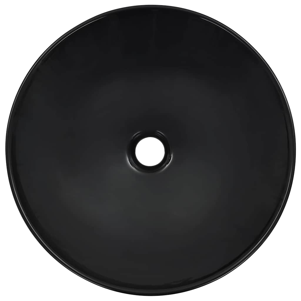 vidaXL Wash Basin 41x12.5 cm Ceramic Black 3
