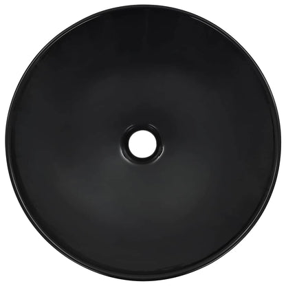 vidaXL Wash Basin 41x12.5 cm Ceramic Black 3