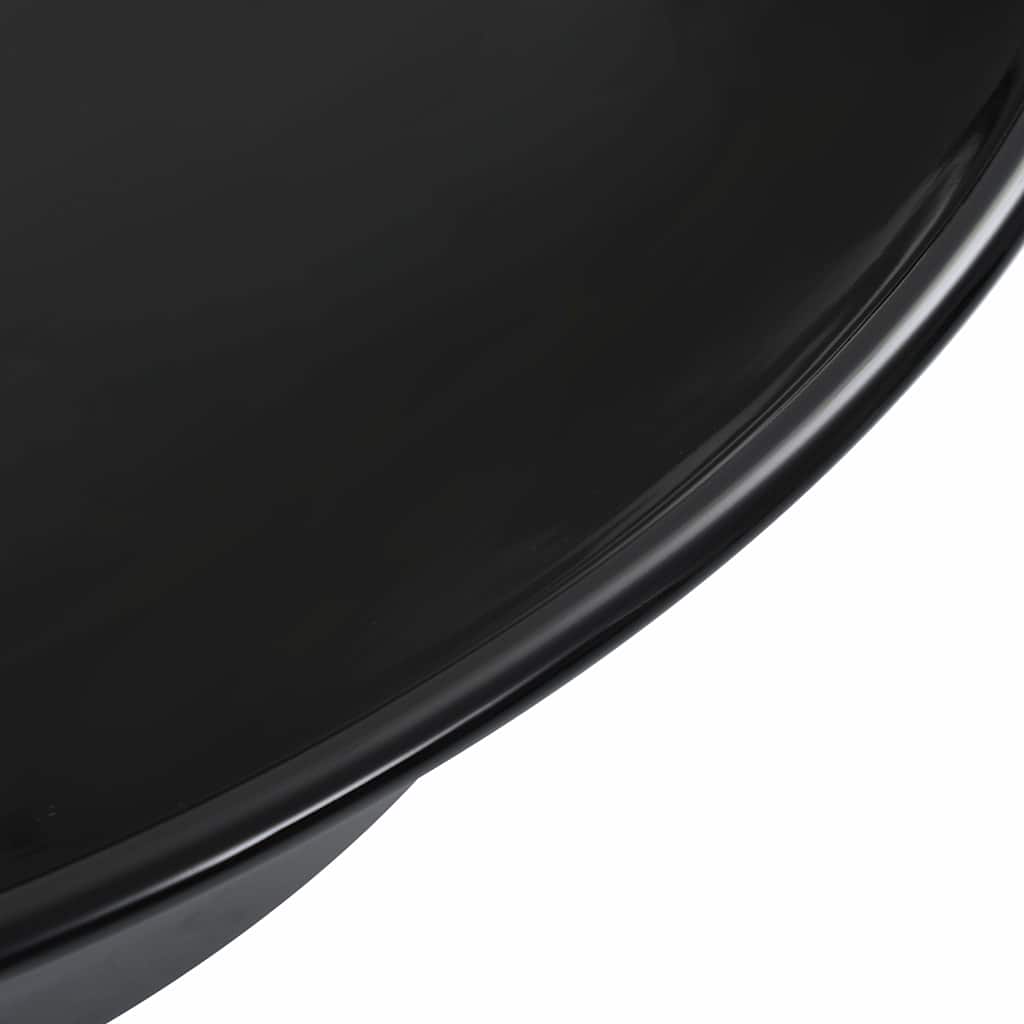 vidaXL Wash Basin 41x12.5 cm Ceramic Black 5