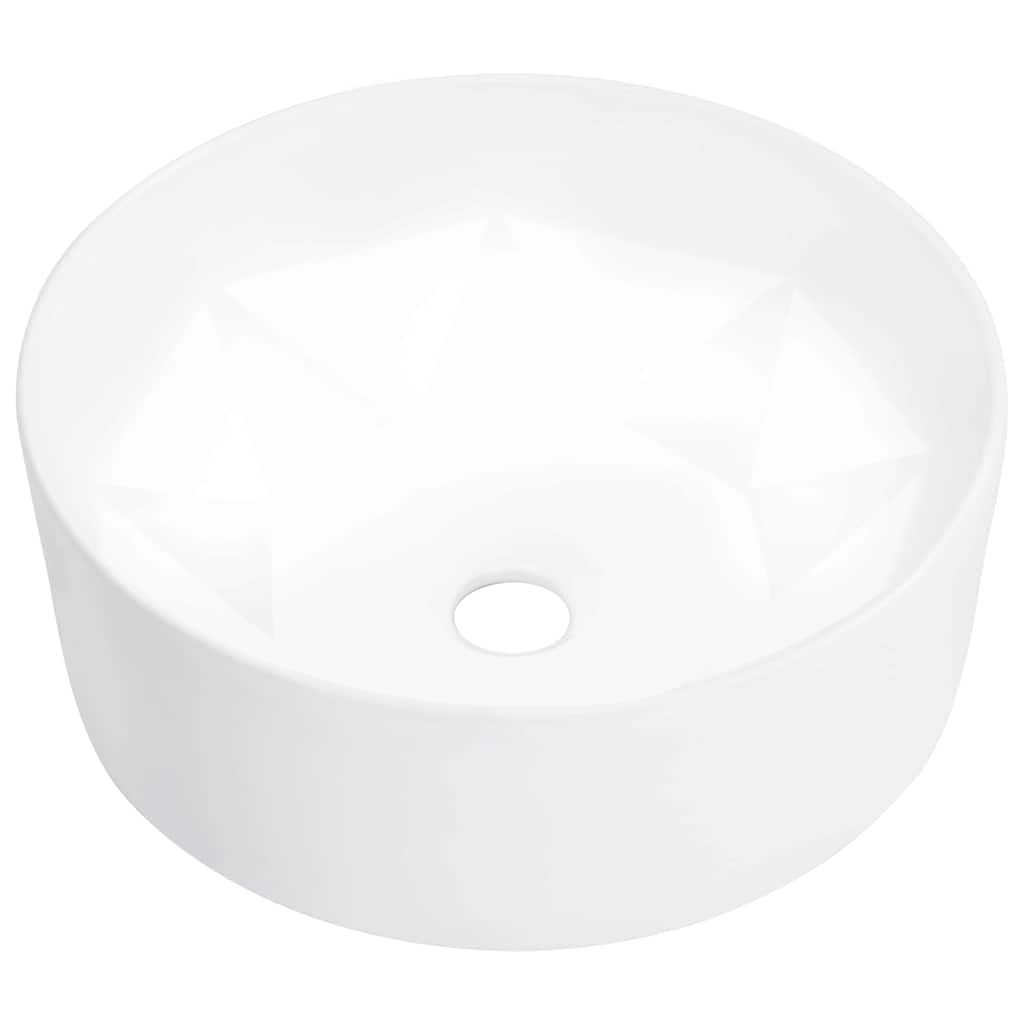 vidaXL Wash Basin 36x14 cm Ceramic White 1
