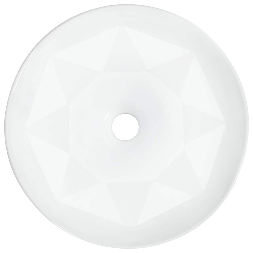 vidaXL Wash Basin 36x14 cm Ceramic White 3