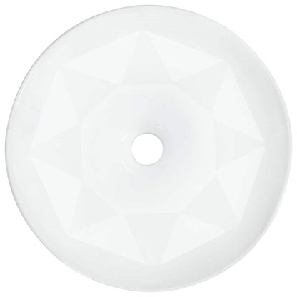 vidaXL Wash Basin 36x14 cm Ceramic White 3