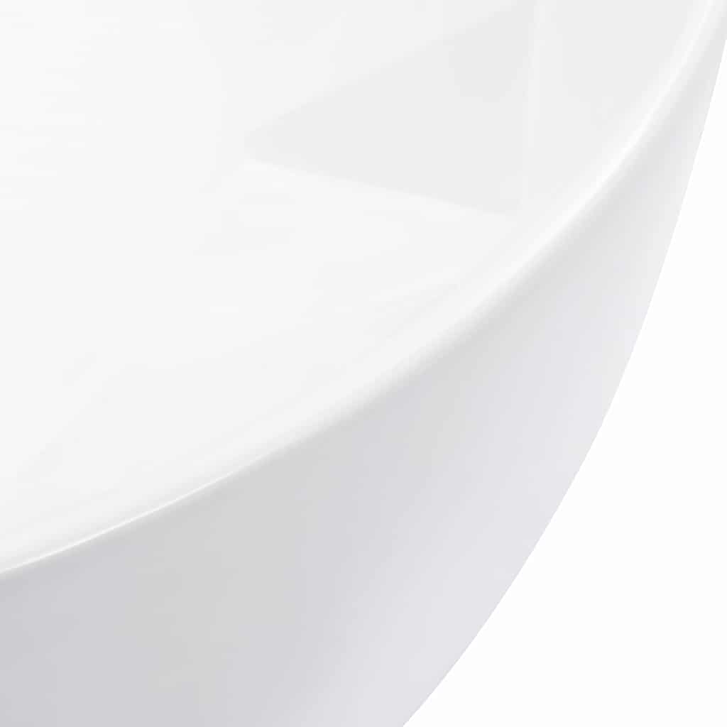vidaXL Wash Basin 36x14 cm Ceramic White 5