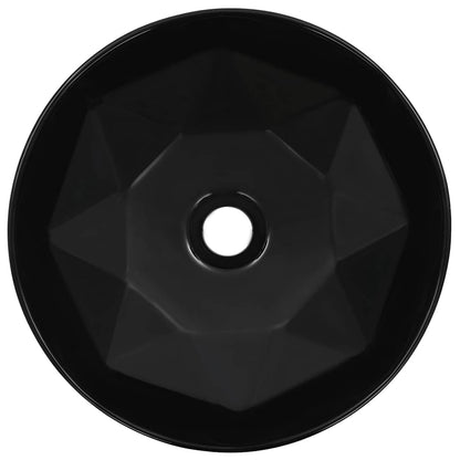 vidaXL Wash Basin 36x14 cm Ceramic Black 3