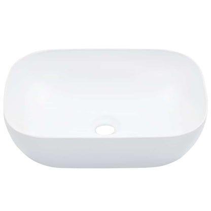 vidaXL Wash Basin 45.5x32x13 cm Ceramic White 2