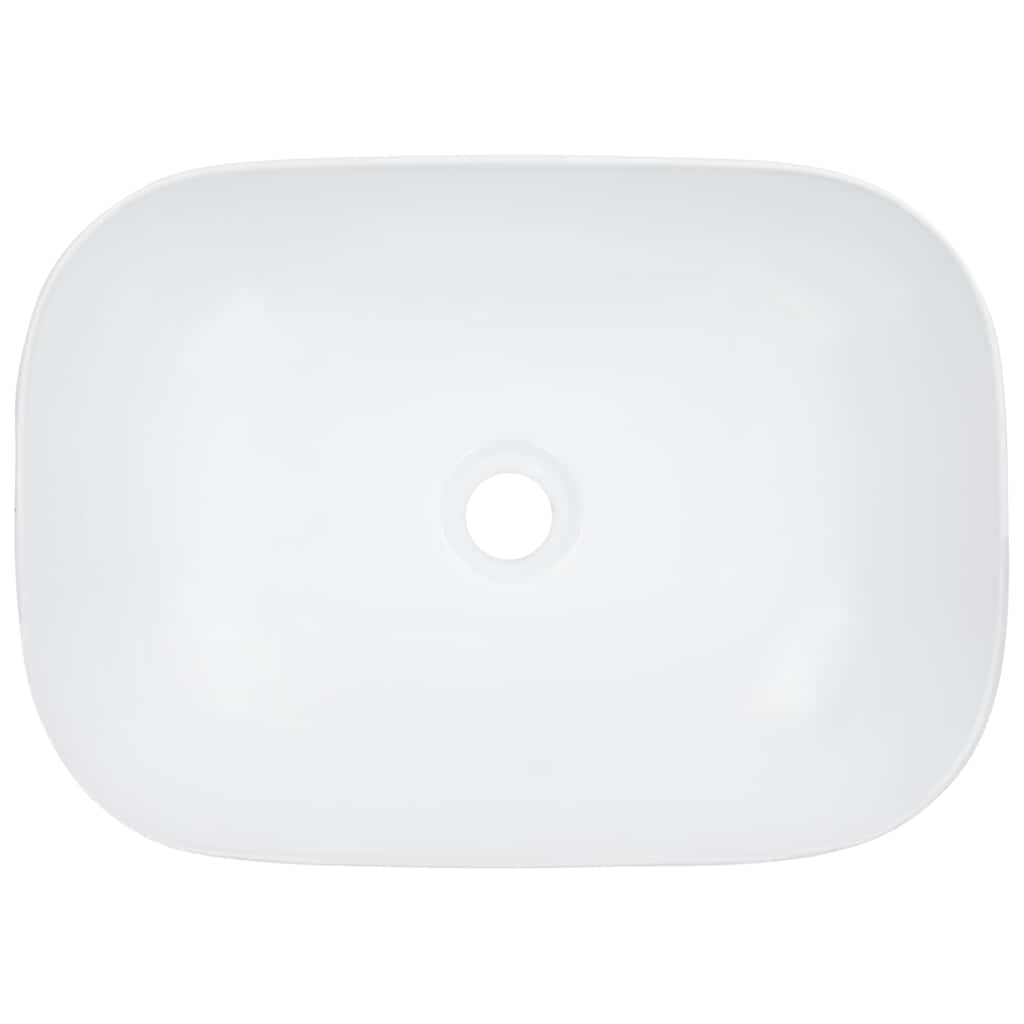 vidaXL Wash Basin 45.5x32x13 cm Ceramic White 4
