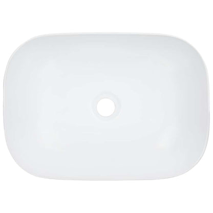 vidaXL Wash Basin 45.5x32x13 cm Ceramic White 4