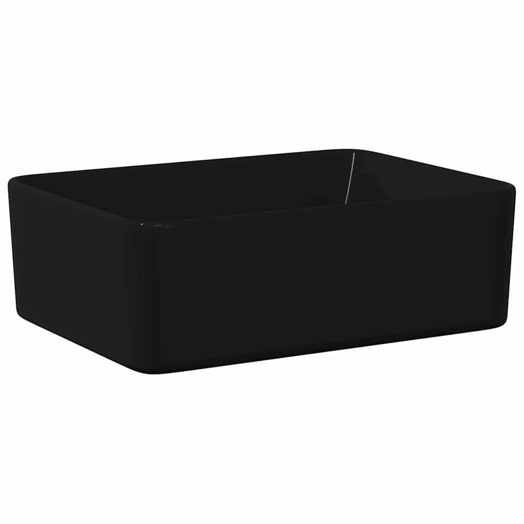 143920 vidaXL Wash Basin 40x30x13 cm Ceramic Black 2