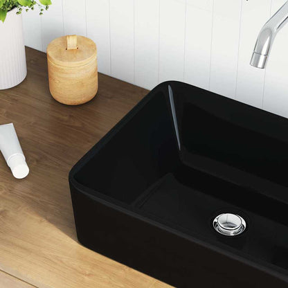 143920 vidaXL Wash Basin 40x30x13 cm Ceramic Black 4