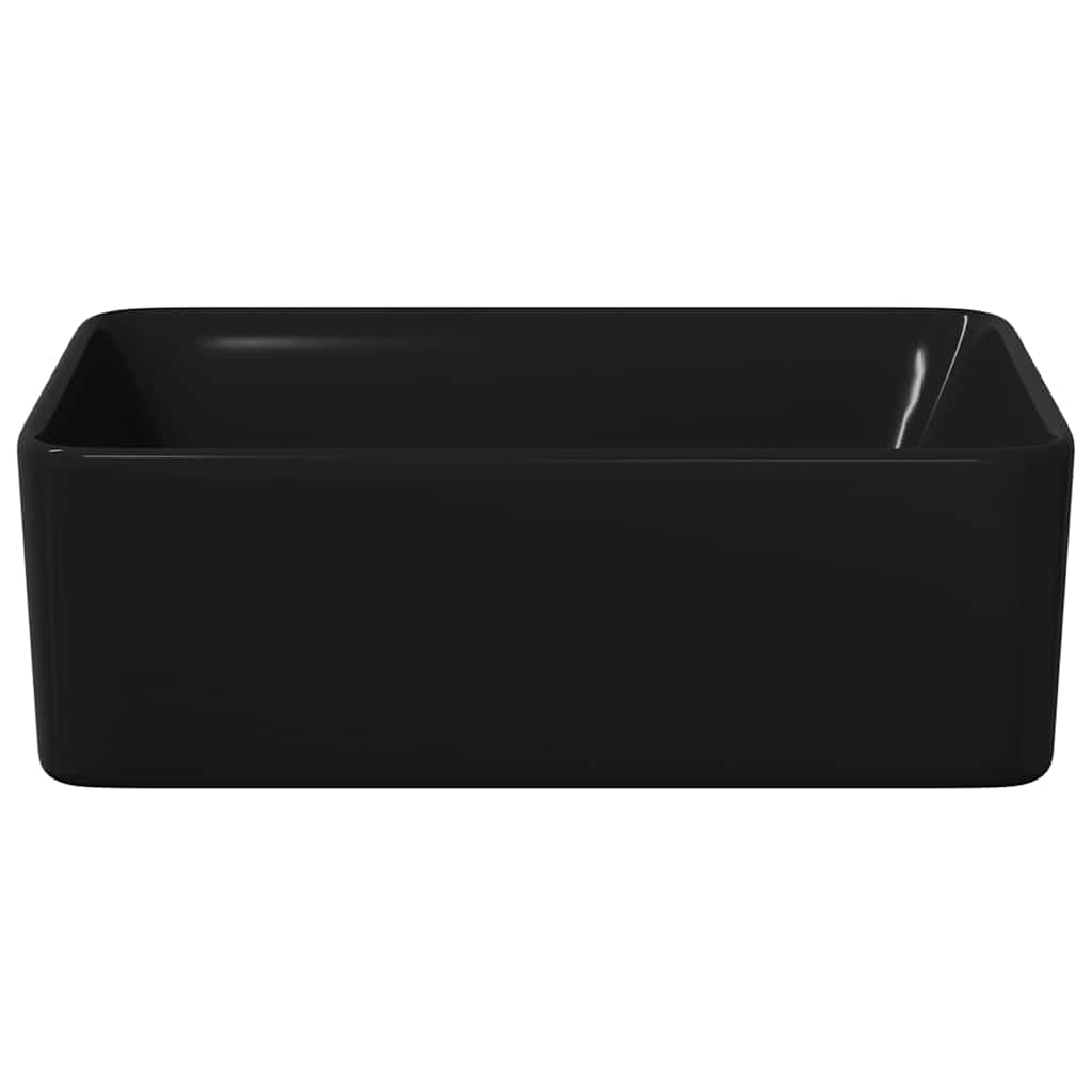 143920 vidaXL Wash Basin 40x30x13 cm Ceramic Black 5