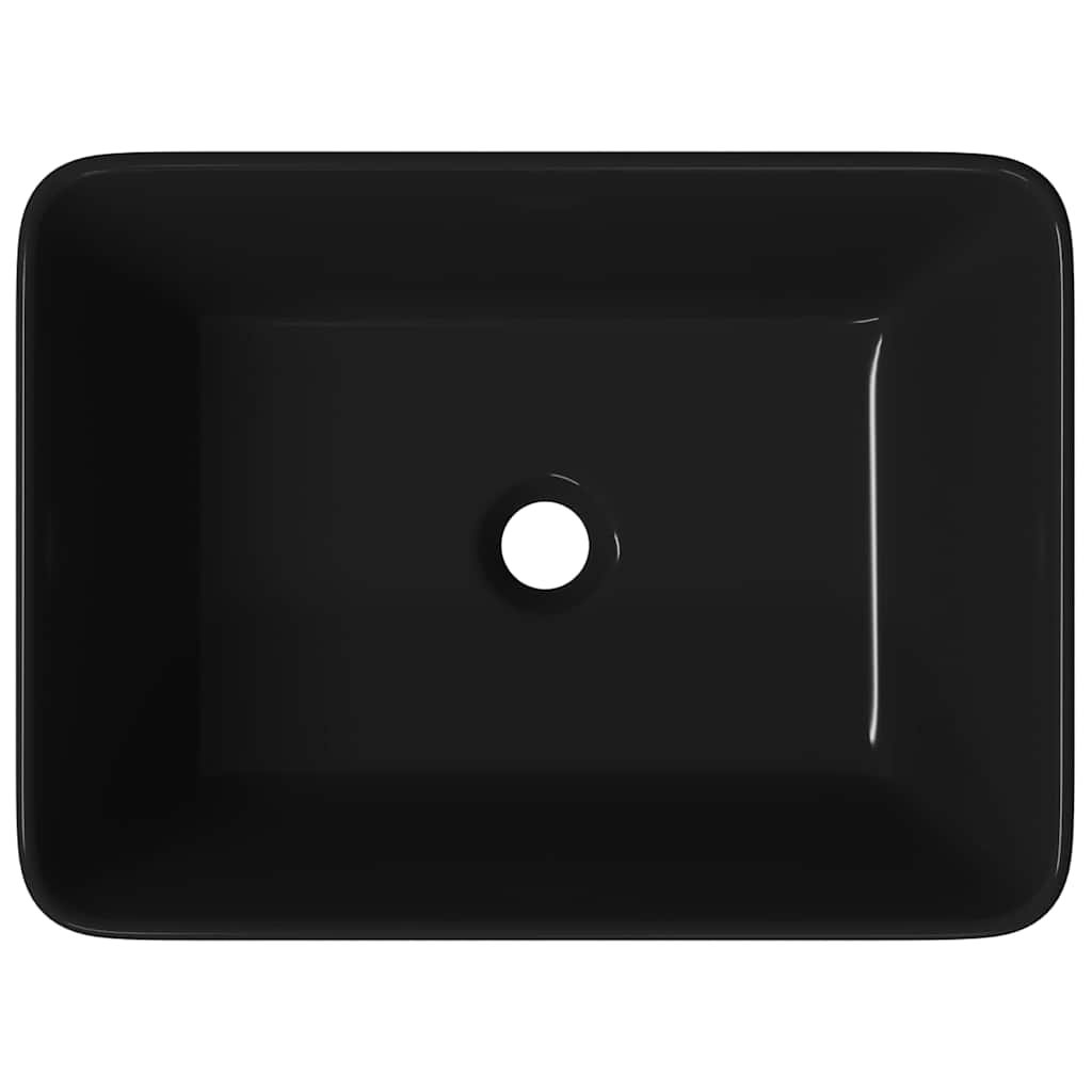 143920 vidaXL Wash Basin 40x30x13 cm Ceramic Black 6