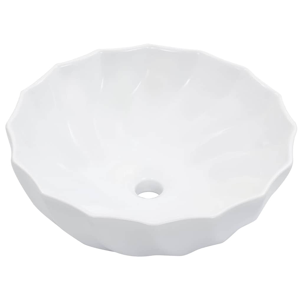 143921 vidaXL Wash Basin 46x17 cm Ceramic White 2