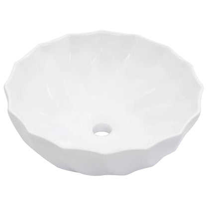143921 vidaXL Wash Basin 46x17 cm Ceramic White 2