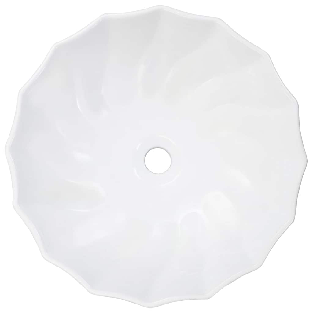143921 vidaXL Wash Basin 46x17 cm Ceramic White 4