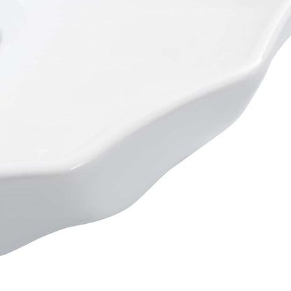 143921 vidaXL Wash Basin 46x17 cm Ceramic White 5