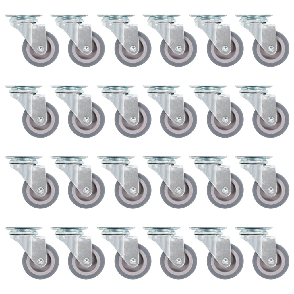 vidaXL Swivel Casters 24 pcs 50 mm 1