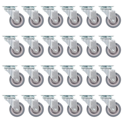 vidaXL Swivel Casters 24 pcs 50 mm 1