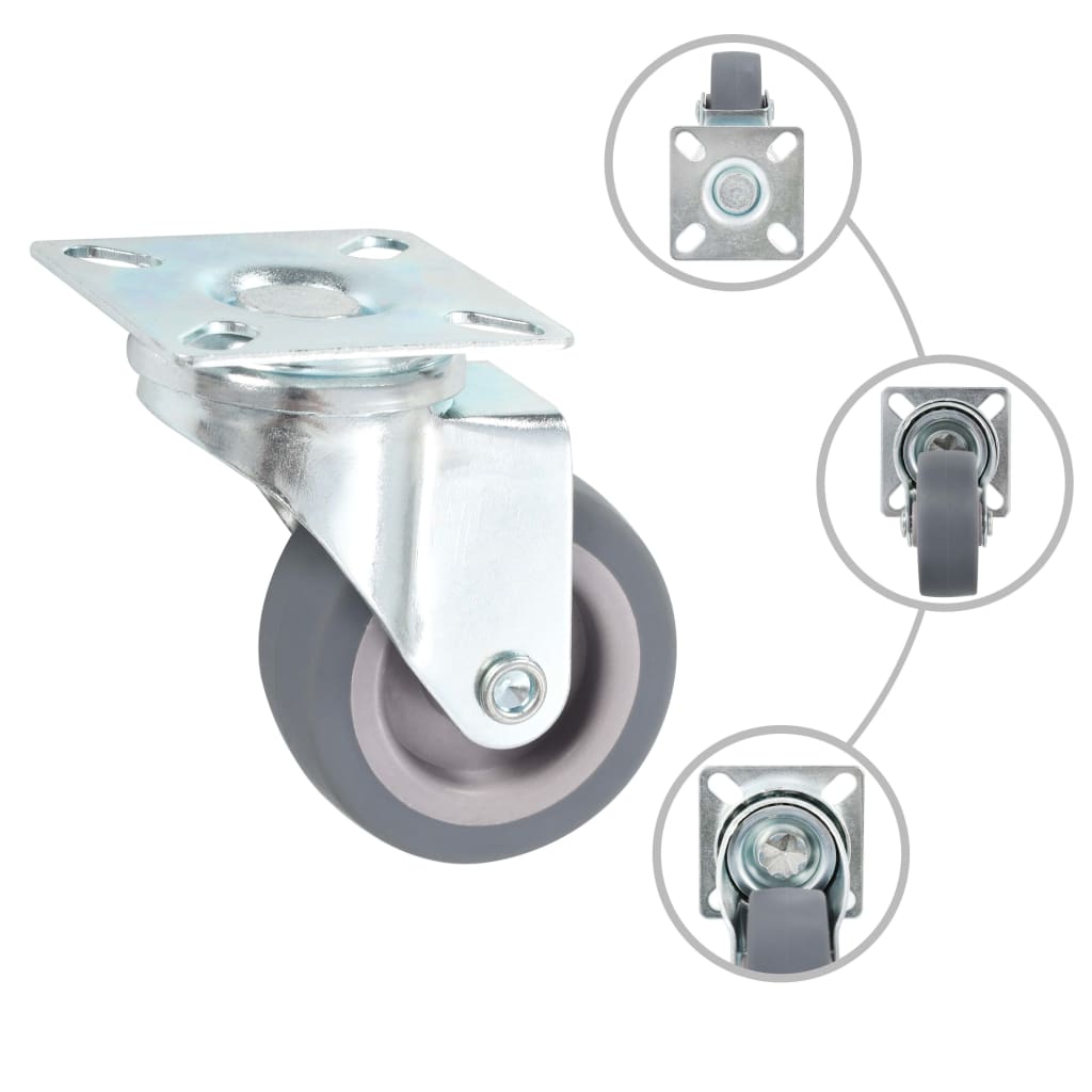 vidaXL Swivel Casters 24 pcs 50 mm 2