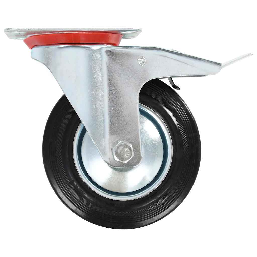 vidaXL Swivel Casters with Double Brakes 4 pcs 160 mm 4